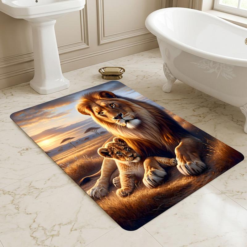 Lion Family Living Room Nonslip Area Rug Soft Carpet For Bedroom Game Playroom Sofa Office Home Decor Doormat Christmas Gift C926185