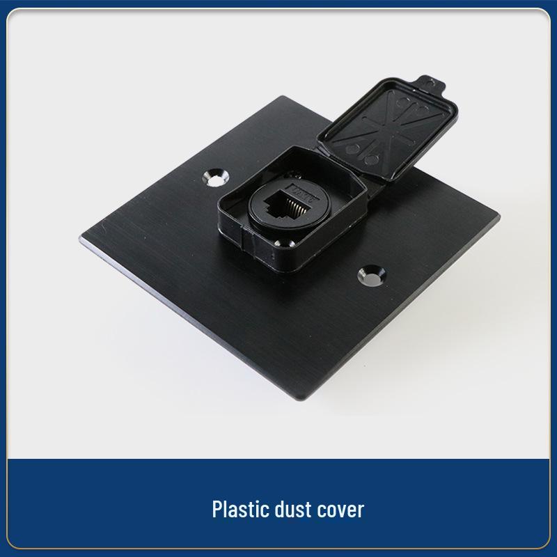 Type-D USB Wall Socket Mount: Dual Port Solderless Pass-through Adapter