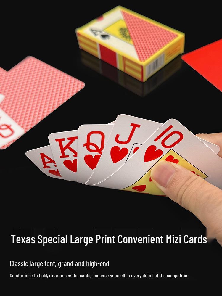 Carte da Gioco da Poker in PVC Impermeabile con Stampa Grande Texas - Durevoli e Resistenti allo Sbiadimento