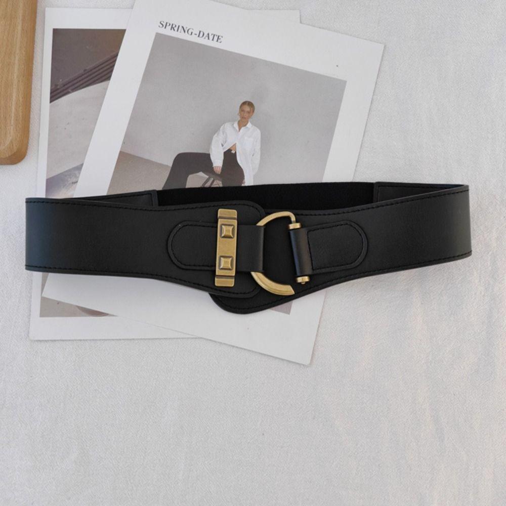 Solid Color Elastic Cummerbunds Elastic Wide Waist Corset Elegant Corset Belt  Girl