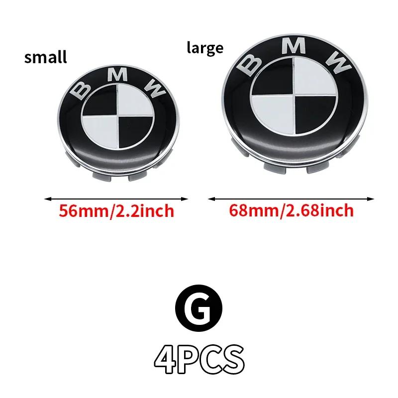 

4Pcs/Set 56MM/68MM Car Styling Wheel Center Cap Hub Covers Badge Accessories For BMW M X1F48 X3E83 X1E84 E46 F20 G20 F91 F36 G22 56MM