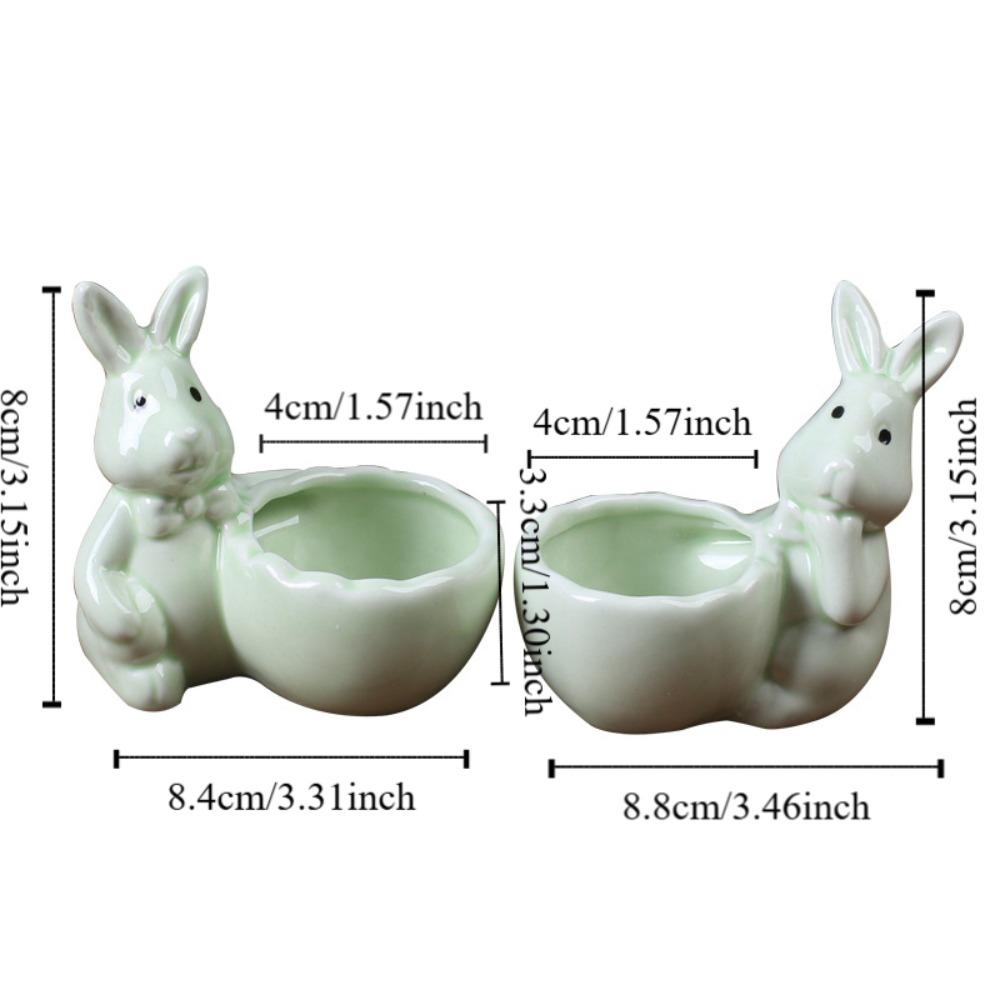 Holder Easter Rabbit Succulent Pots Ceramic Rabbit Shape Egg Cup Party Decoration