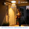 LED Motion Sensor Ceiling Light Rechargeable Smart Night Lamp Wireless Dimmable Round Flush Mount Fixture for Home