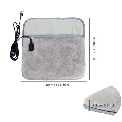 Cozy USB Heating Pad×1 For Polar Fleece 30*30cm Adjustable Temperature 35°C To 55°C Cozy USB Heating Pad: 5 Temperature & Timers