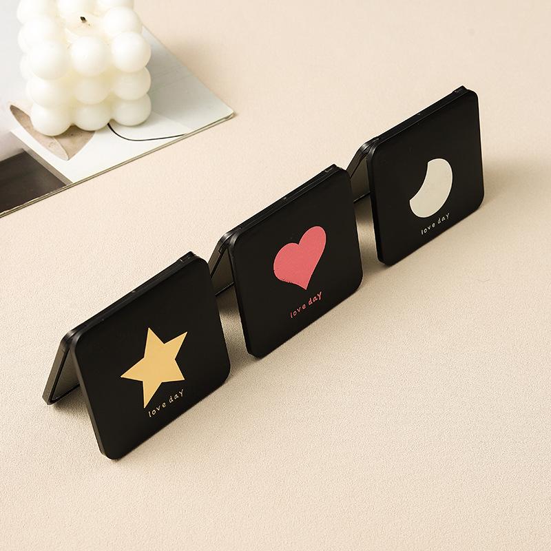 Portable Double-Sided HD Makeup Mirror - Mini Folding Handheld Square Mirror