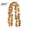 Halloween Party Supplies Artificial Maple Leaf Vine Decor, Fall Wall Hanging Garland Seasonal Decorations for Scene, Spooky Thanksgiving Home Ornament