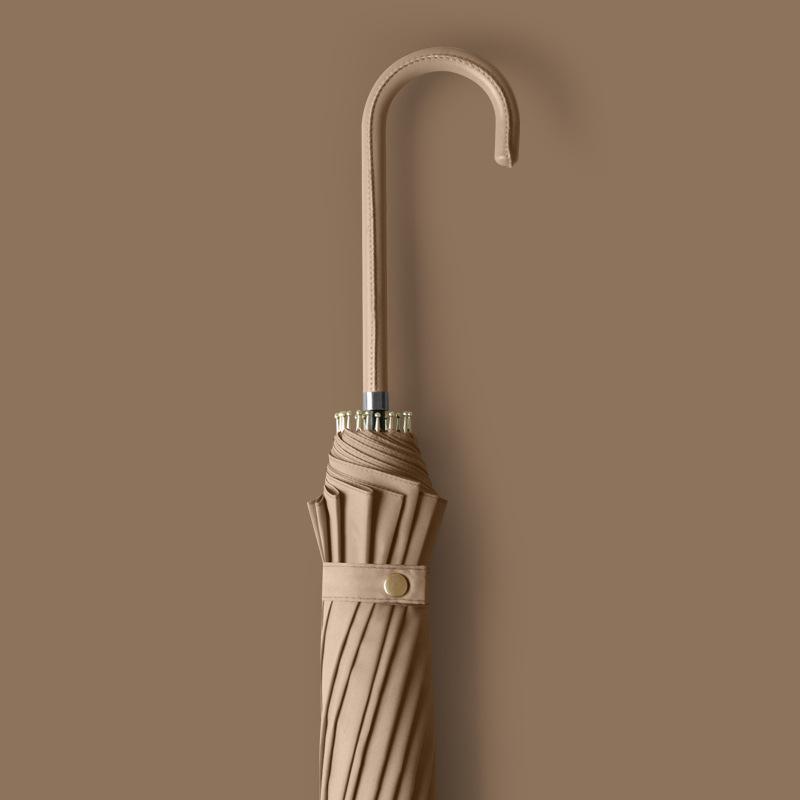 Ombrello Dritto Automatico Minimalista Stile Giapponese a 16 Stecche con Manico Lungo, Ombrellone e Ombrello Parasole per Uomini e Donne, Grande Dritto