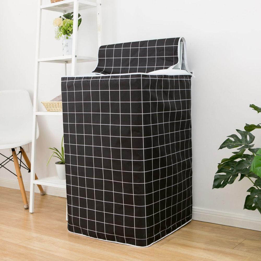 Grid Stripe Dustproof  Washer Cover Waterproof Laundry Dryer Protect Cover  for Washing Machine