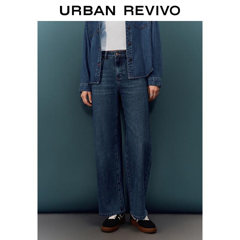 

UR Women s Retro Casual Washed Cat-Whisker Denim Jeans 30