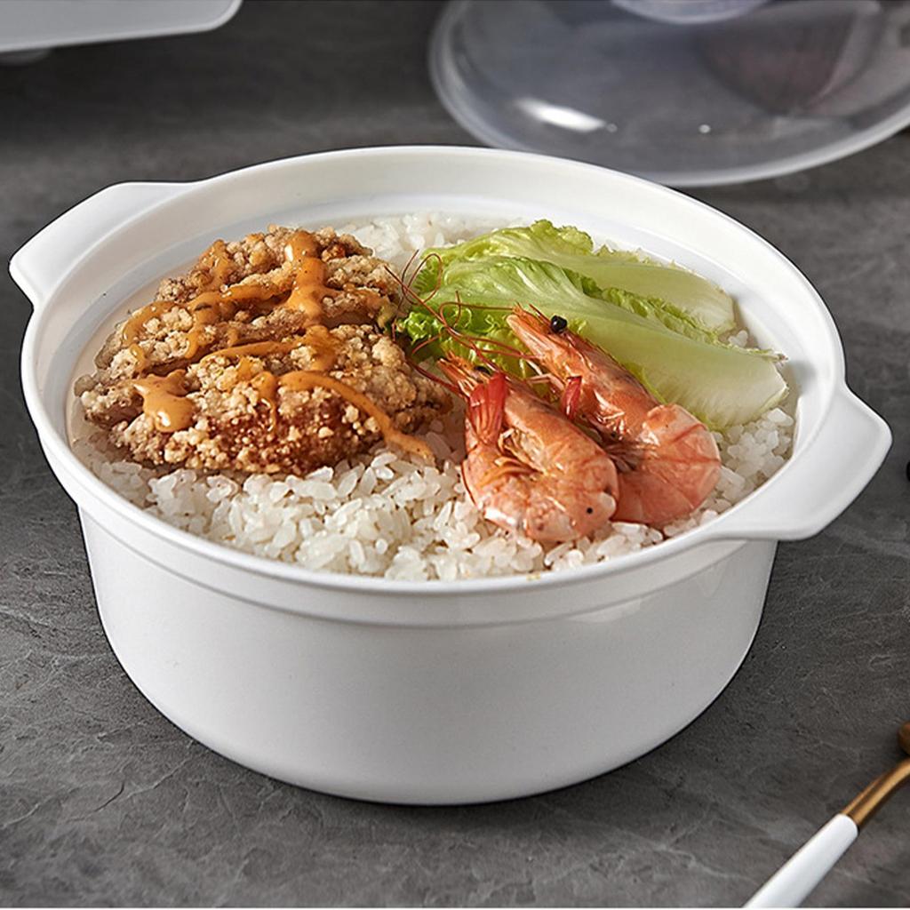 Microwave Heating Steamer with Lid Handle Household Large Capacity Steamer Kitchen Steamer Box Steamer Rack Can Exhaust Steam