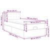 Ottoman Bed with Mattress Dark Brown 90 x 190 cm Fabric