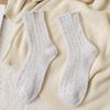 Female Autumn and Winter Thickened Warm Point Yarn Lace Lovely Wool Long Pile Pile Socks