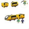 Electric Train Set Toys Children Model Toy for Boys Wooden Track White 3Pcs