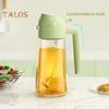 Oil Sprayer for Cooking 2 In 1 Oil Dispenser 500ml/17oz Glass Spray Bottle with Pourer Reusable Food-Grade Oil Sprayer for Kitchen Salad Frying BBQ