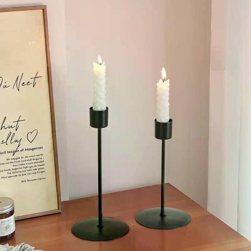 2 Sizes European Style Metal Candle Holders Simple Golden Wedding Decoration Bar Party Living Room Decor Home Decor Candlestick