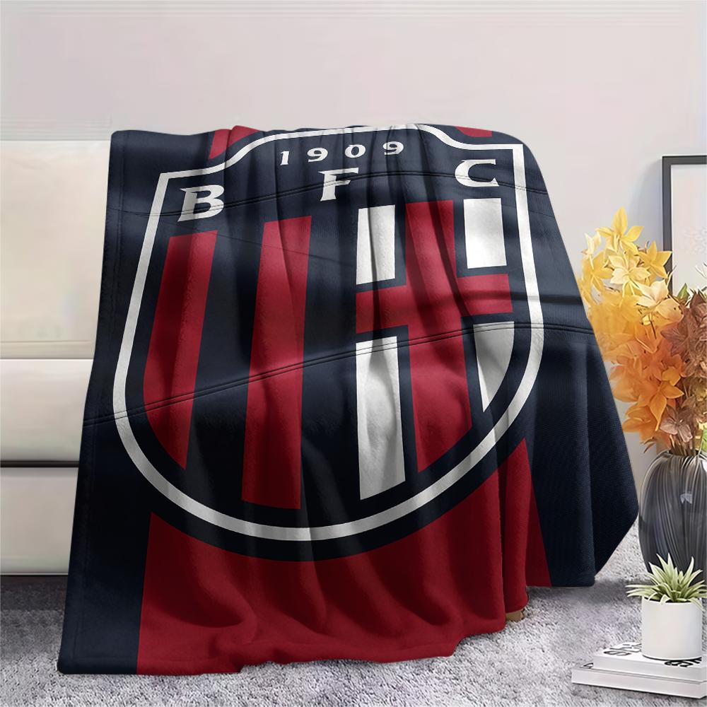 Coperta in Flanella con Motivo Bologna FC 1909, Alta Qualità, Confortevole per Tutte le Stagioni, Decorazione per la Casa, Calore e Comfort, Perfetta per Regali.