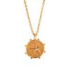 French Vintage Compass Embossed Swallow Pendant S925 Sterling Silver Necklace Female Elegant Versatile Clavicle Chain