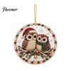 Office Holiday Decorations Christmas Acrylic Hanging Ornament, 2D Flat Double Side Printed Ornaments Santa Snowman Pendant for Tree Window,