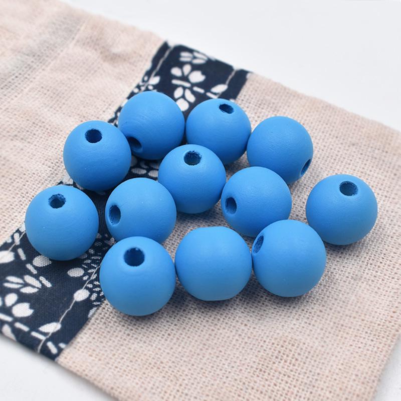 Hewood 16MM Matte Candy Color Round Wood Beads for DIY Jewelry Accessories
