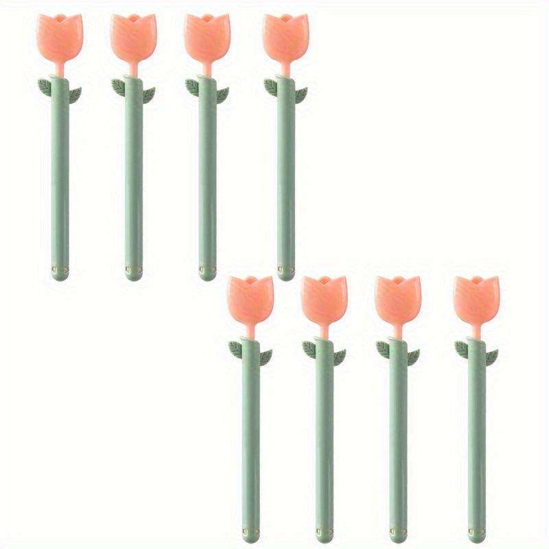8Pcs Tulip Food Sealer Clips, Reusable Moisture Resistant Clamps for Snack Cereal Lunchbox Household Storage