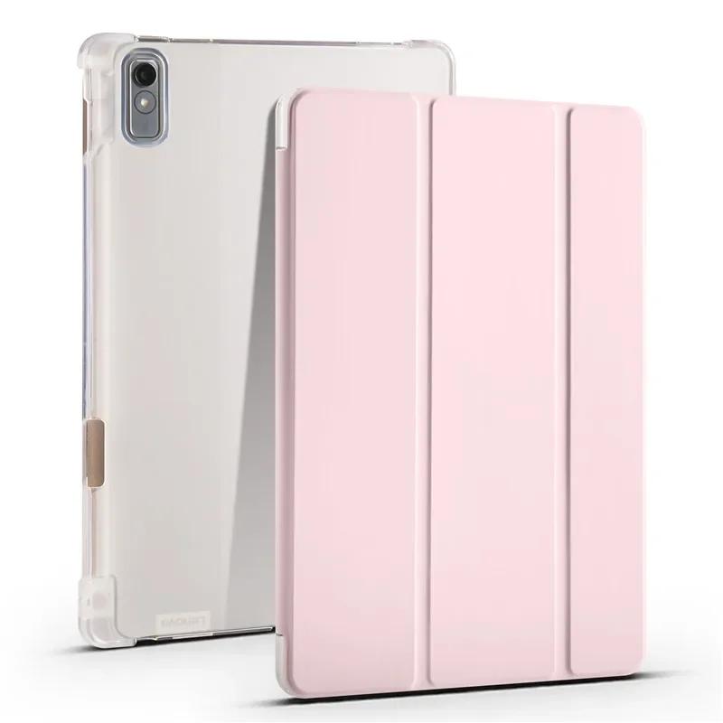 Capa para Tablet Lenovo Tab P11 2ª Geração M11 2024 Capa Porta-Caneta Dobrável PU Couro Ecológico Traseira Macia Suporte Capa Protetora para Tablet