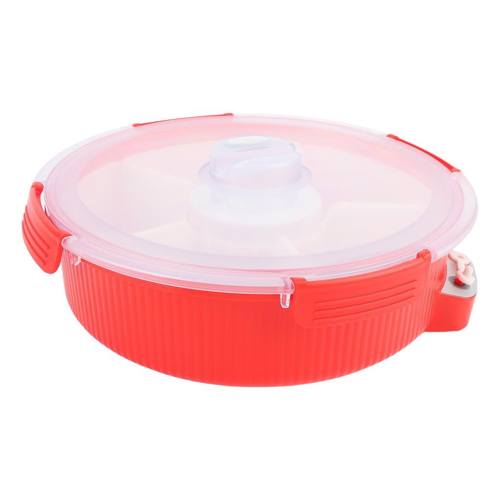 Electric Vacuum Divided Snack Serving Tray Snackle Container Platter for Vacuum Storage with 5 Removable Dishes Lid