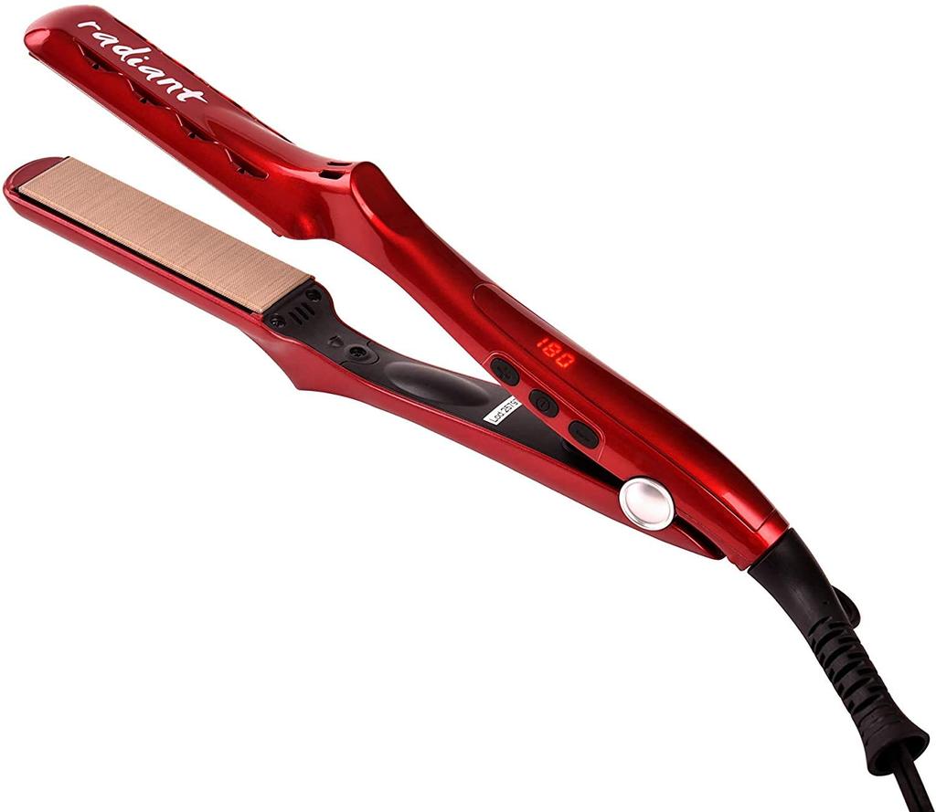 Radiant 28mm Hair Iron, Professional Straightener, Instant Moisturizing, Silk Plate, Up To 220°C In 30 Seconds