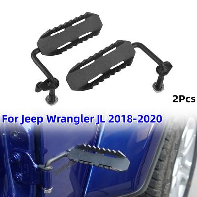 2ks čierne nožičky Pedál vonkajších dverí Pedál vonkajších dverí auta pre Jeep Wrangler JL