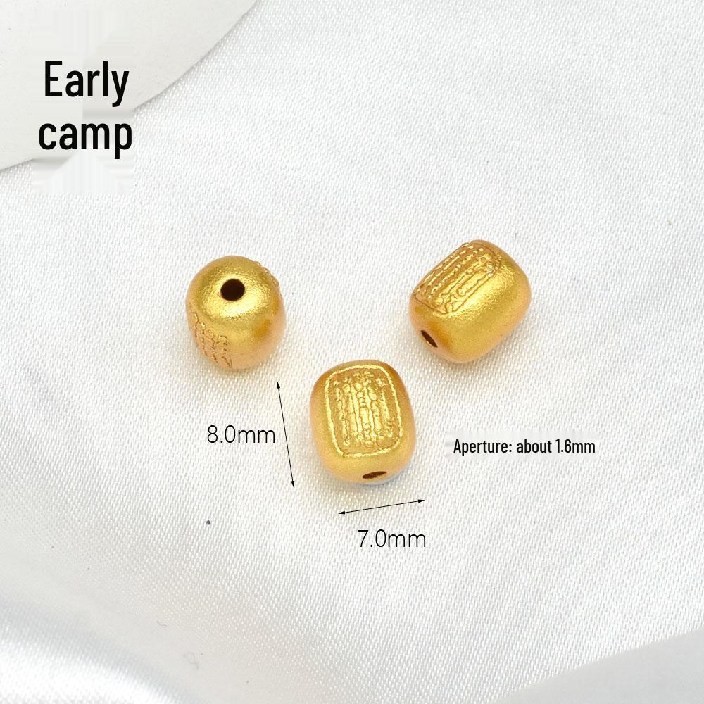 Copper-Plated Sand Gold Spacer Beads for DIY Jewelry: Ideal for Handmade Bracelets, Necklaces, Wristbands, and More.
