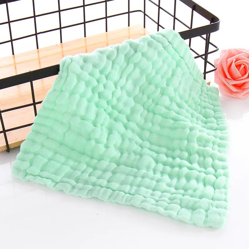 5pcs Soft Absorbent Kids Washcloths Cute Printed Square Towels Lightweight Skin Friendly Baby Face Hand Bath Cotton Cloth