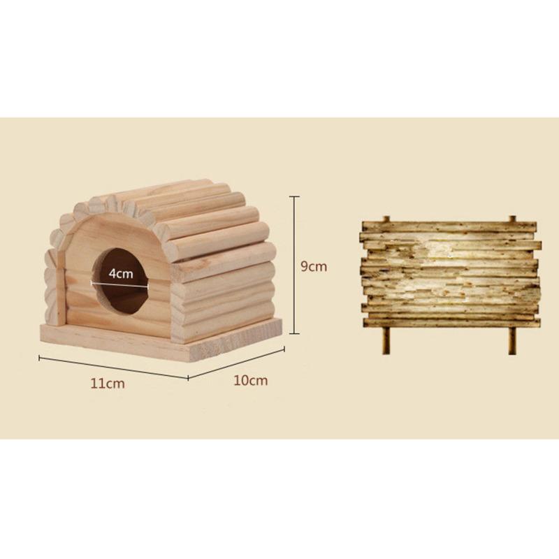Hamster Mini Holzhaus Villa Chalet Kauspielzeug Käfig Zubehör für Hamster Chinchilla Guinea