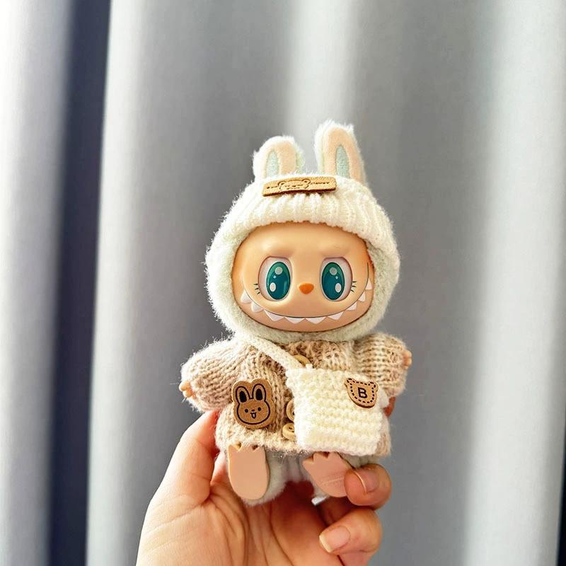 Only Plush Dolls Clothes for Korea Labubu V2 Idol Sitting Party Dolls Autumn Winter Beautiful Clothing Set Outfit Accessories