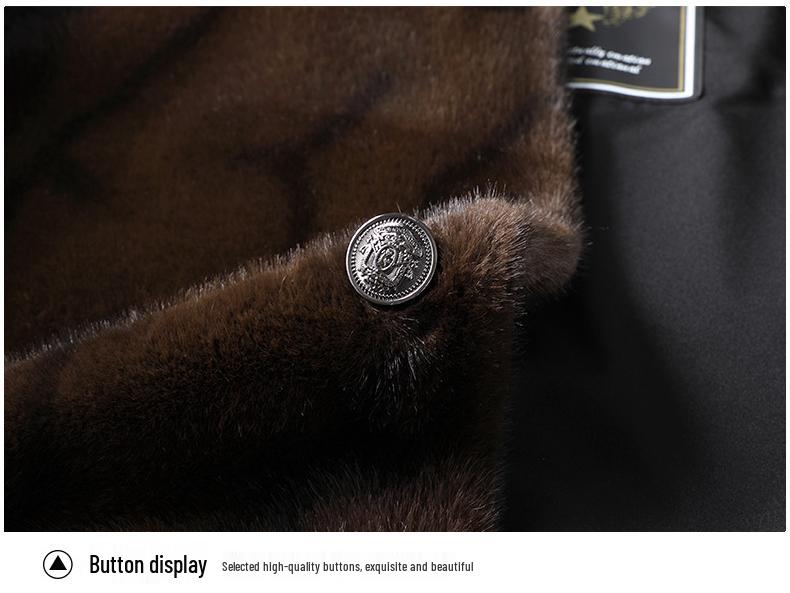 Golden Sable Velvet Men's Winter 2025 Loose Single-Breasted Wool Coat Jacket