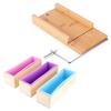 1200ml DIY Silicone Soap Making Mold Wooden Box Set Manual Soap Cutter with Scale Kitchen Tool