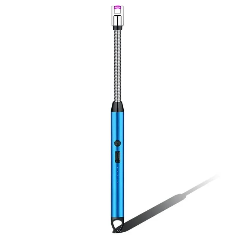 New Windproof Kitchen Electric USB Lighter Candle Barbecue Camping Rechargeable Arc Flameless Plasma