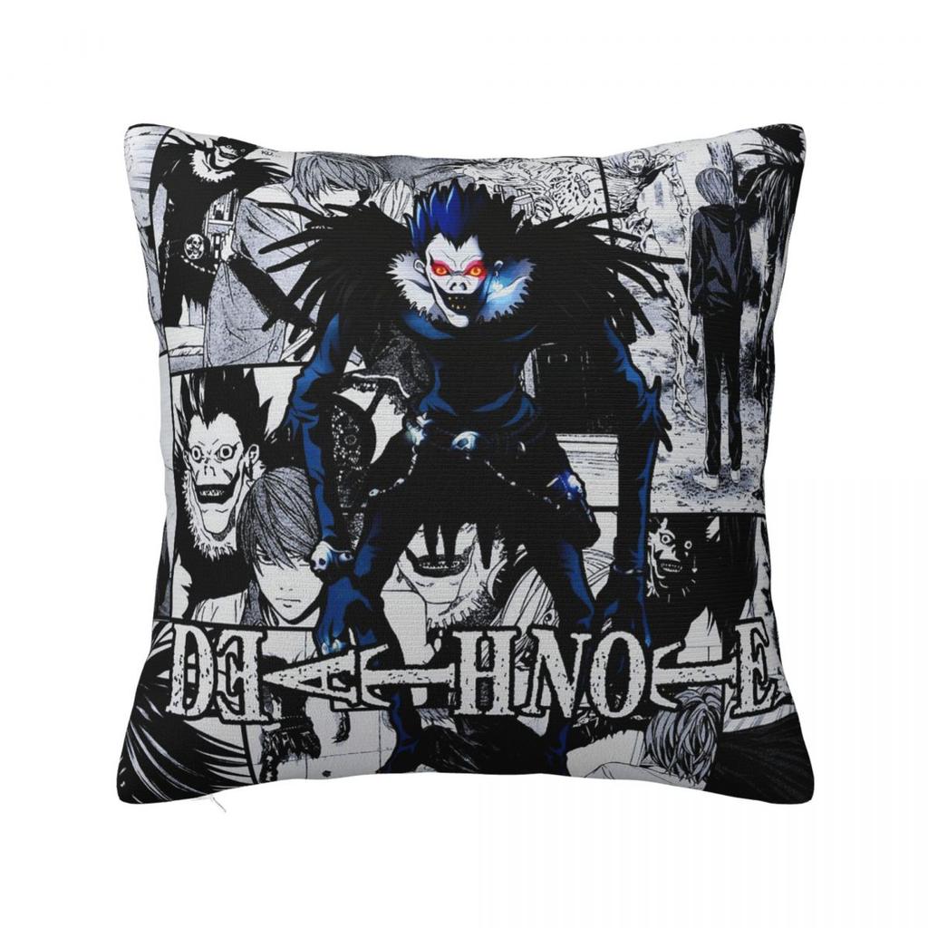 L Lawliet Death Note Kuddfodral Anime Japan Manga Kuddfodral Anpassningsbar Dragkedja Dekor Kuddfodral för Hemmet 45x45cm
