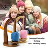 Wool Thread Holder Wooden Magnetic Yarn Holder, Tangle-Free Stand with 1/2 Rotating Spindle, Knitting Organizer Ball Spinner, Crocheting & Accessories