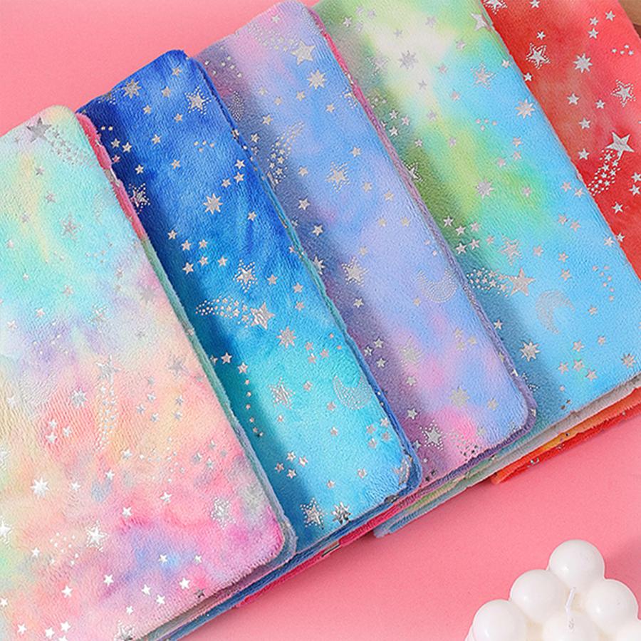 Luxury Gradient Plush Star Notebook, A5 Student Diary, Daily Plan, Perfect High Value Gift, Reward, 1Pc