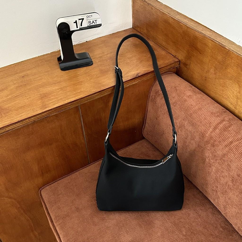 Ielgy Soft Leather Large-Capacity Portable Underarm Bag Casual Lazy Commuter Fashionable One-Shoulder Diagonal Bag