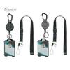 Kortholder Kraftig Uttrekkbar ID-badgeholder med Anti-mist Breakaway Lanyard Uttrekkbar Nøkkelring Karabinkrok Hardt Skall Kortlomme