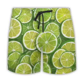 Fruit pattern swimming men s cute 3D printing orange pineapple Hawaii beach loose summer street shorts XS