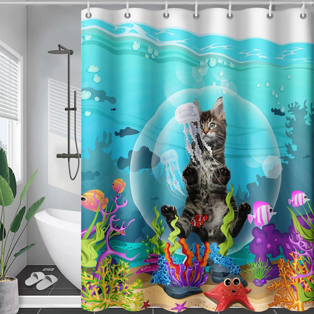 Boys' Dinosaur Monster Truck Shower Curtain Speed Racing Cars with Dinosaurs Print Waterproof Fabric Bath Curtain with Hooks