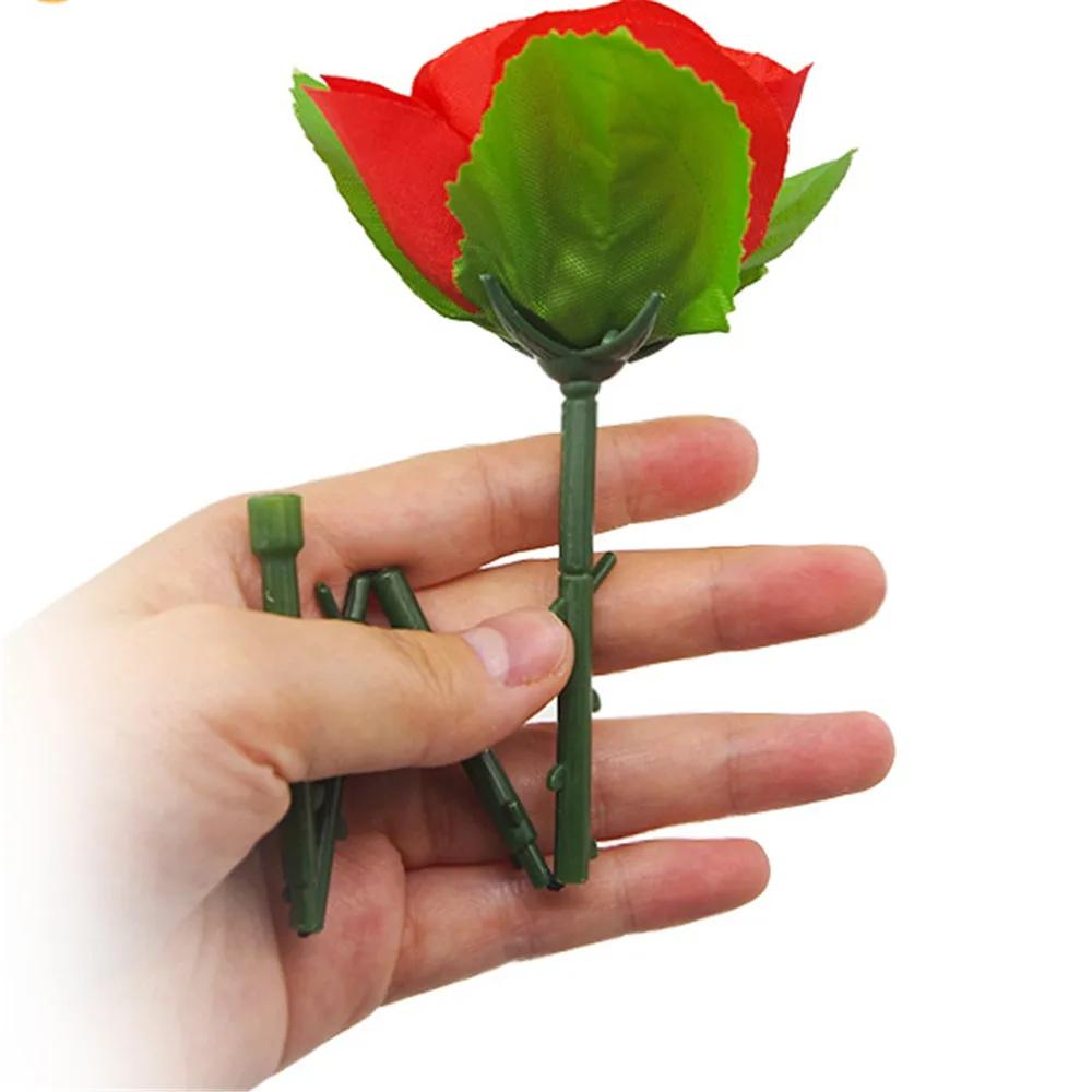 Folding Rose Appearing Magic Tricks Flower Disappear Suddenly Stage Street Performance Show Props Playthings for Adults Kids