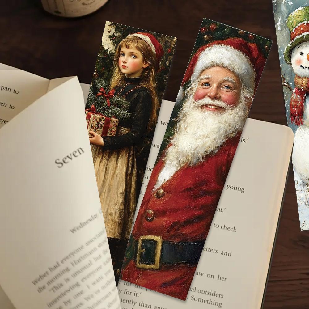 32pcs, Retro Christmas Bookmarks, Back To School Season, Halloween, Teacher's Day, Suitable for Readers and Birthday Gifts.