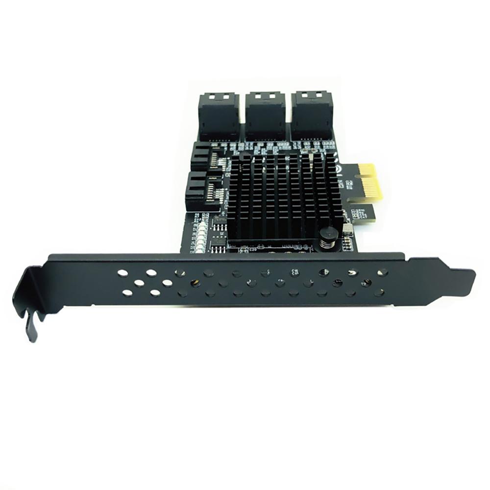 PCIe SATA Card, 8 Port SATA Controller Expansion Card with Bracket, Marvell 88SE9215 Support 8 SATA 3.0 Devices