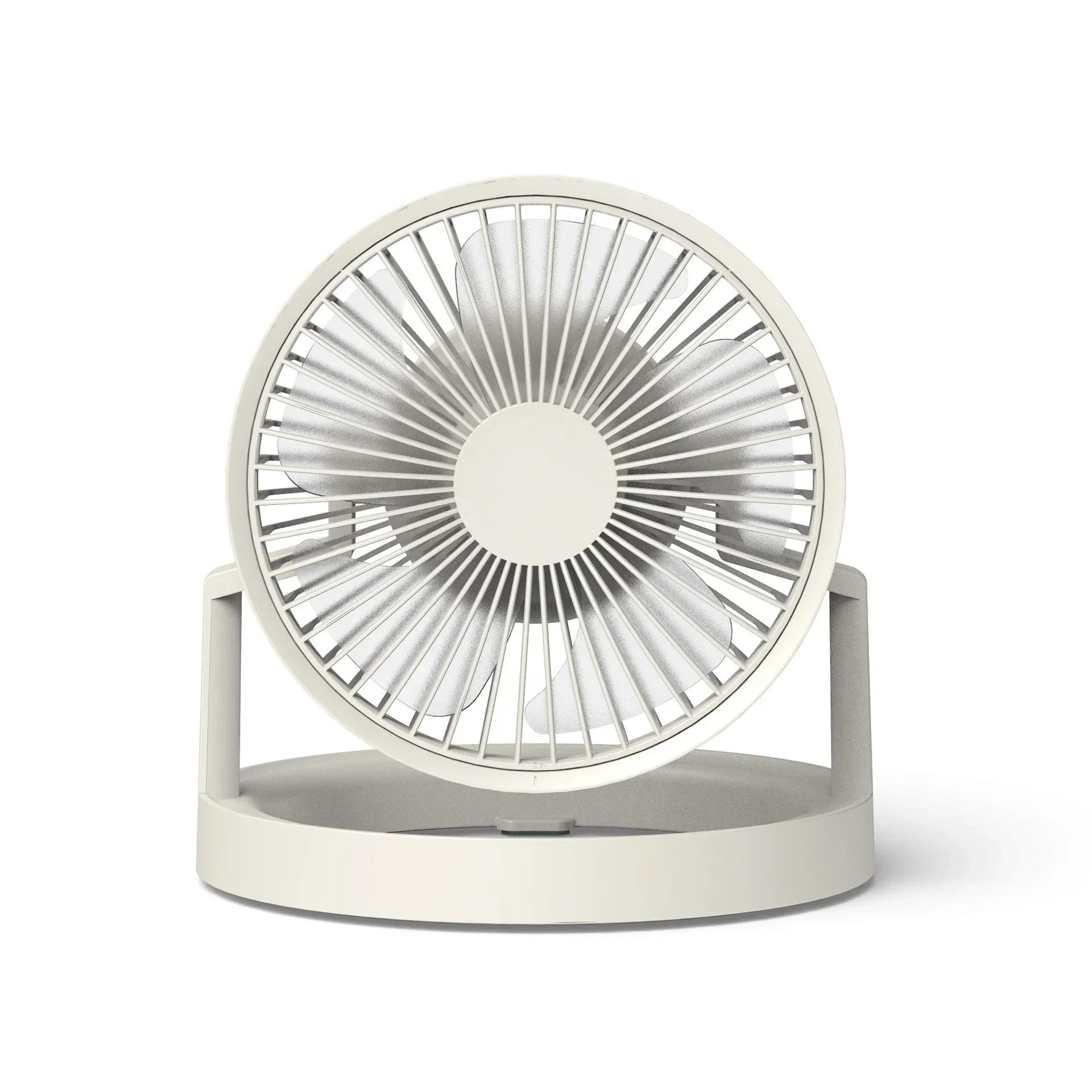 

Household Ventilateur Portable Ceiling Fan Silent Desktop Electric Fan 8000mAh Rechargeable Camping Fan LED Light Air Circulator 7 inches білий
