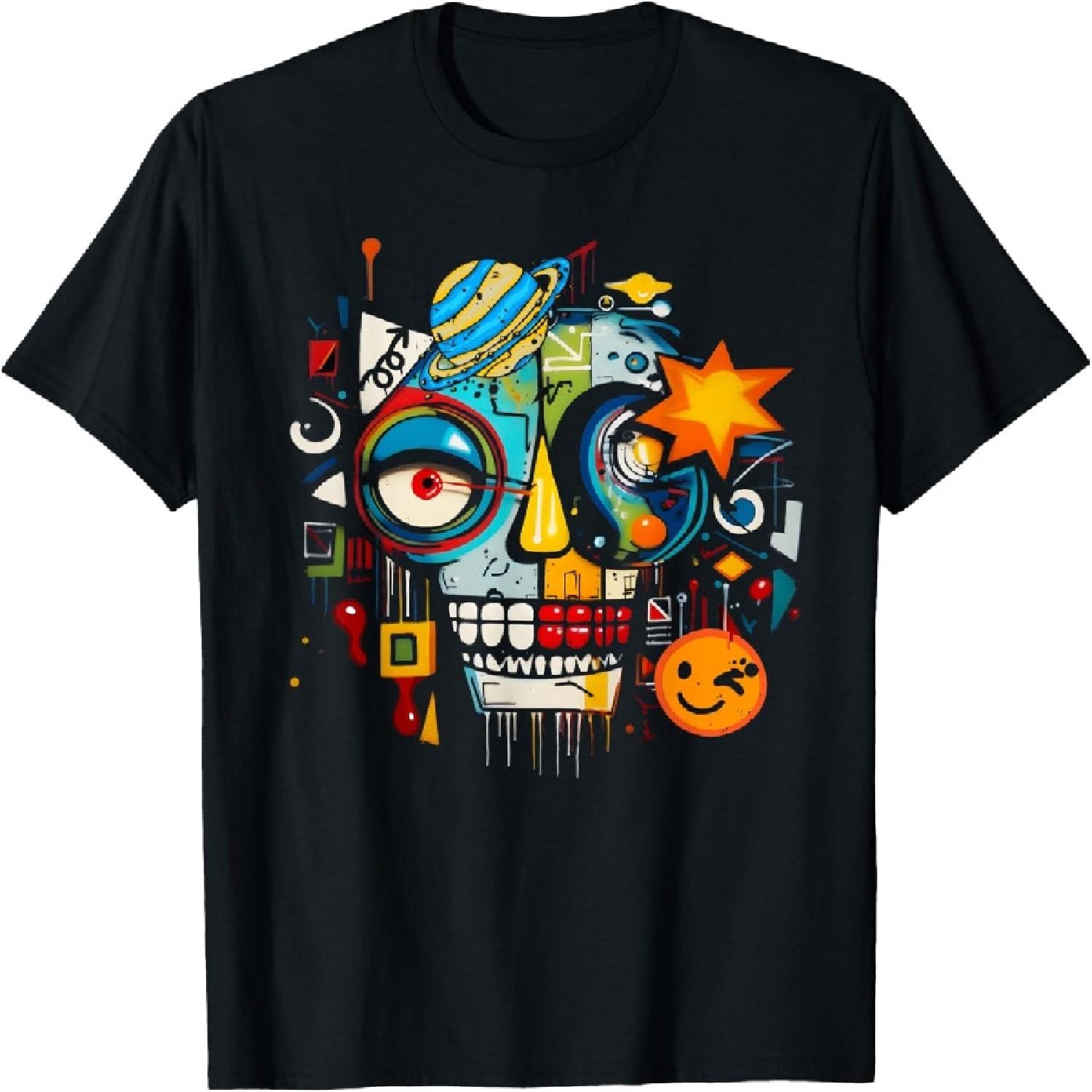 Colourful Graffiti Graphic Skull Street Art Style Children T-Shirt XXXXXL разноцветный