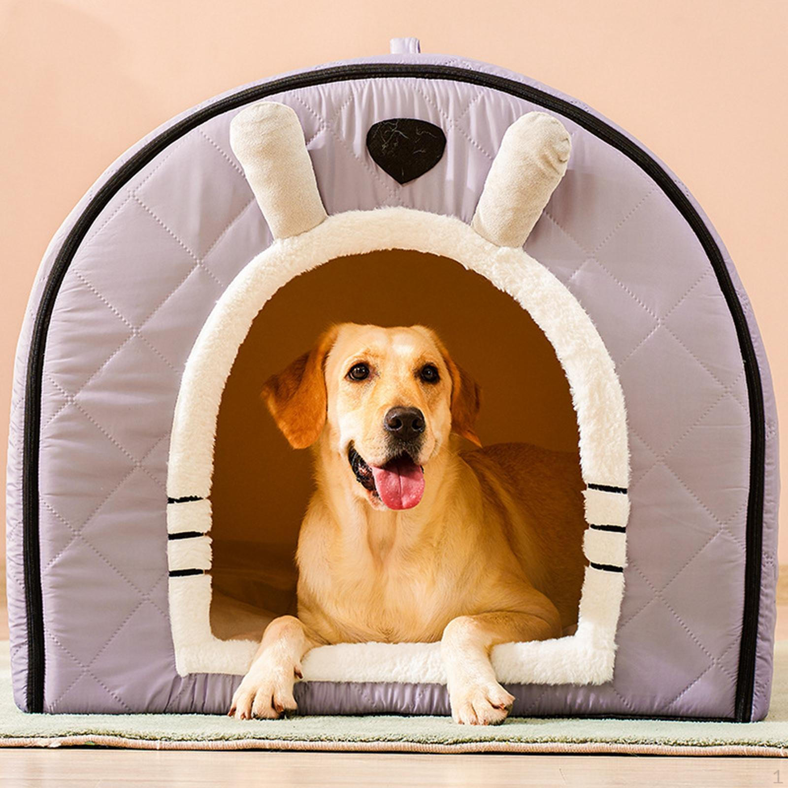 

Домик для домашних кошек и собак, кровать 2 в 1, съемная подушка, мягкая конура для маленьких и средних размеров