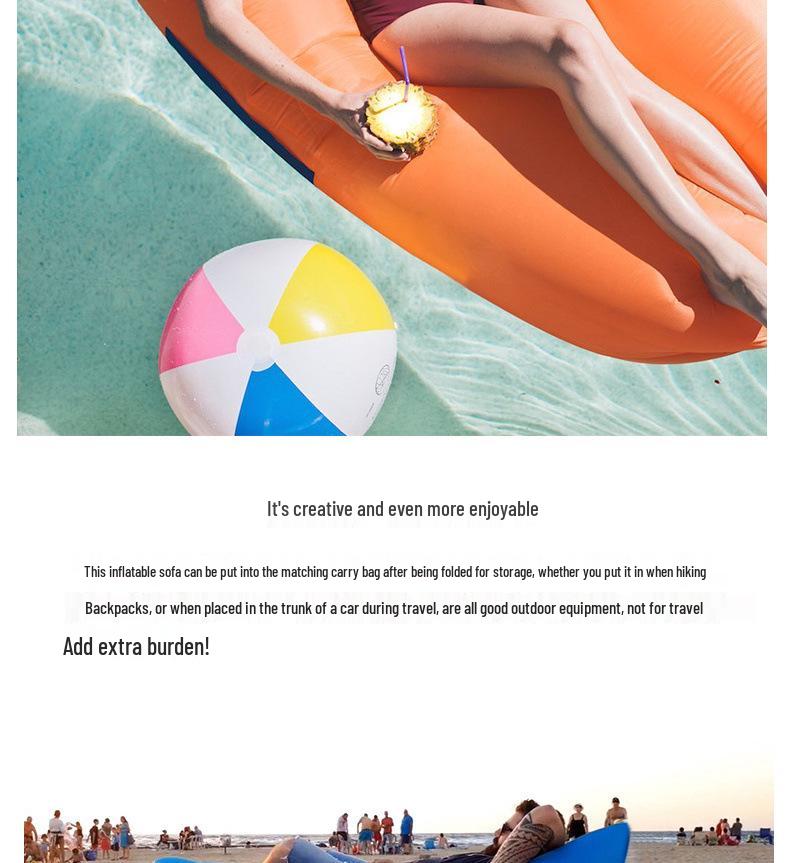 Kompaktní nafukovací pohovka na spaní pro vnitřní/venkovní použití