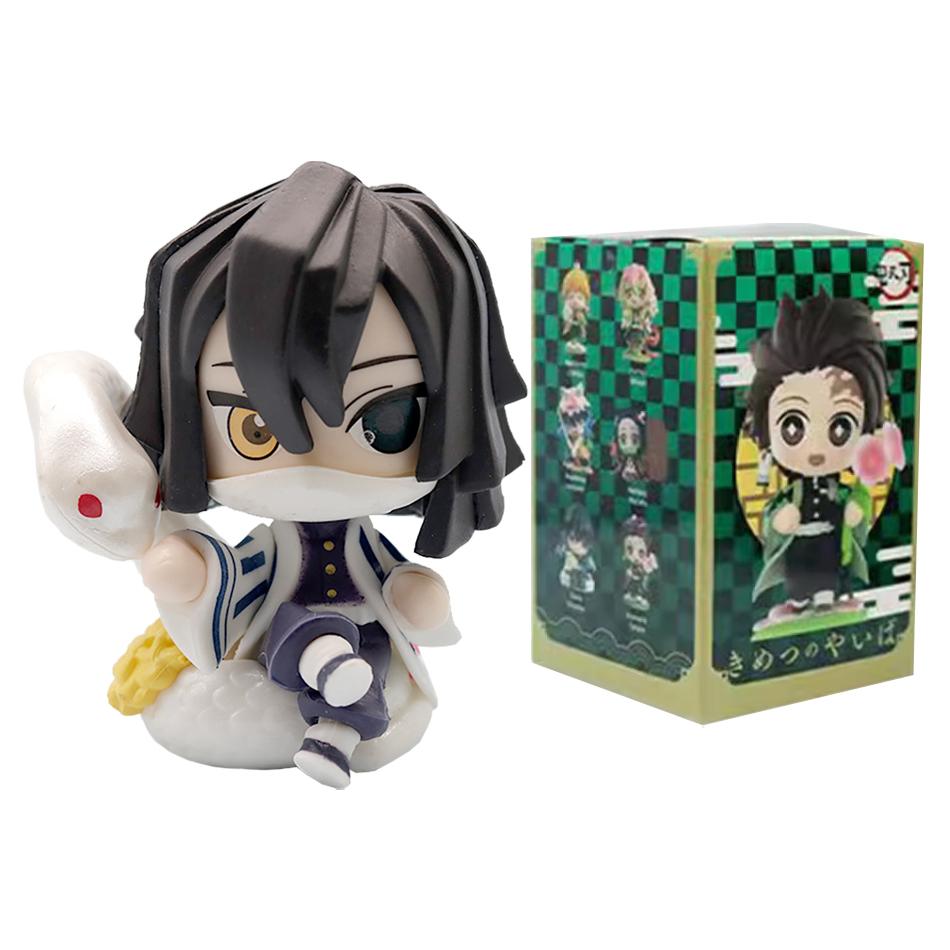 Anime Demon Slayer 6Pcs/Set Small Figure Boxed Character Multiple Combination Sets Cute Anime Toy Gift Collection Decoration PVC